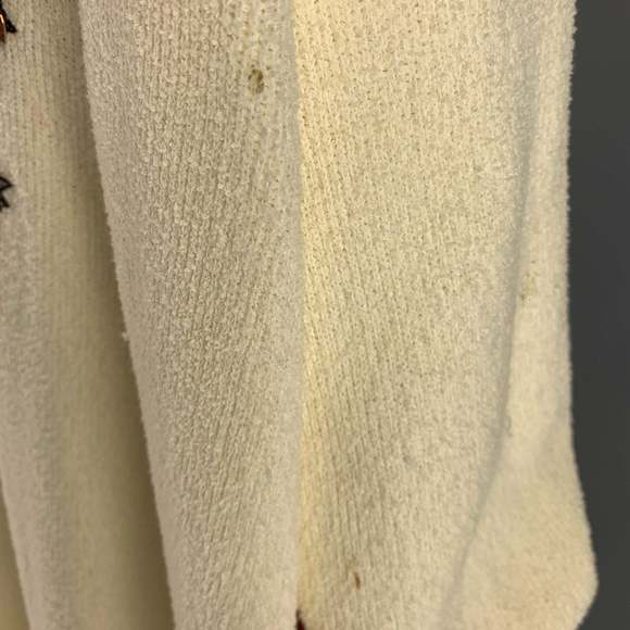 GUCCI Cream Red Blue Beaded Terry Belted Robe - Picture 9 of 13